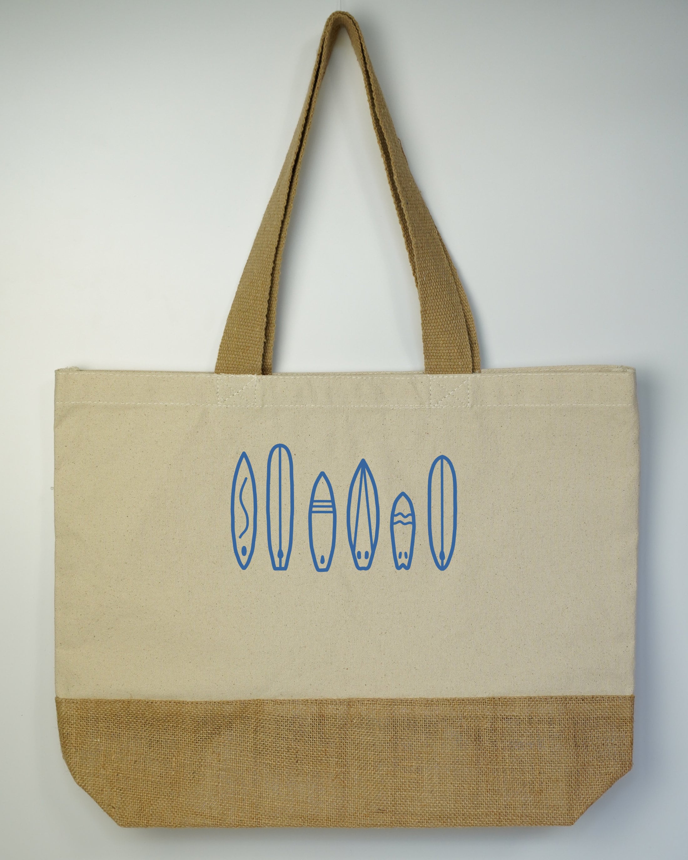 Surfboards Canvas Jute Bag Beach Bag Surf Bag Surf Tote Newquay