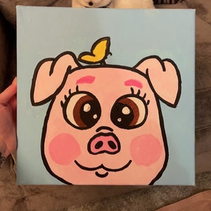 Pintura de lienzo de cerdo