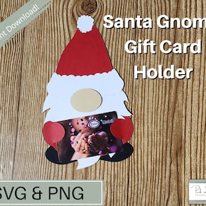 Weihnachtsmann Wichtel Geschenkkartenhalter für einzigartige Weihnachtsgeschenkverpackung | SVG & PNG Muster