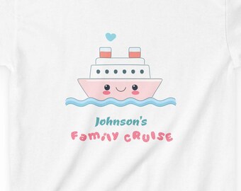 Custom Cruise Family Reunion Kids T-Shirt - Matching Shirts for Cruise Trips & Family Vacations