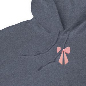 Pink Bow Hoodie | Cute Aesthetic Bow Sweatshirt | Cozy Kawaii Pullover for Women & Girls | Pink Bow Cute Unisex Hoodie