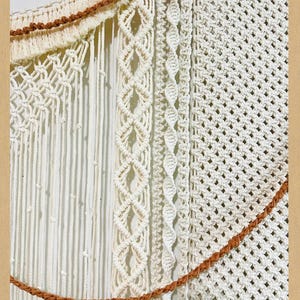 Large Macrame Wall Hanging: Boho Woven Cotton Tapestry with Tassels image 14