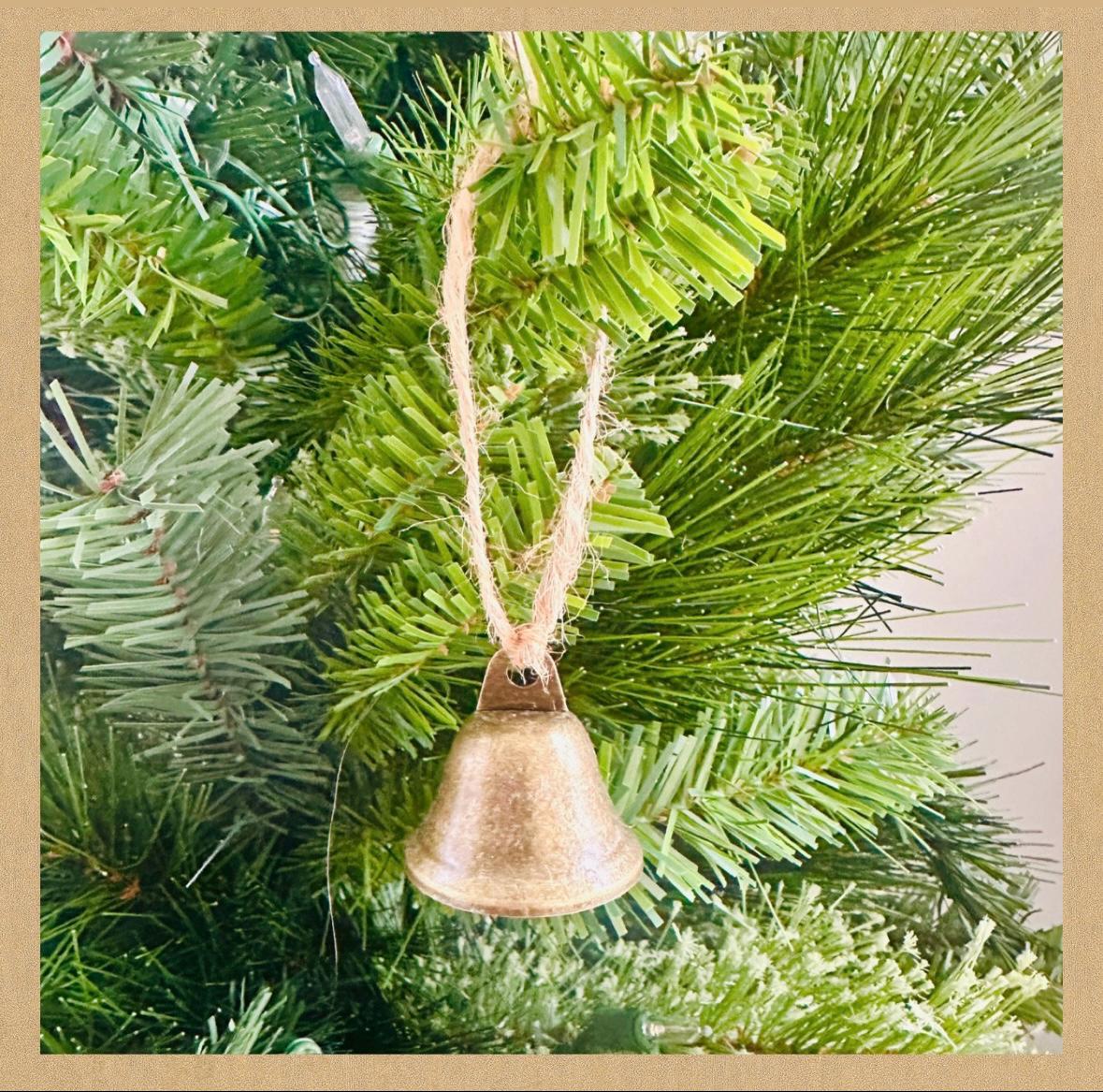Vintage Brass Jingle Bells Set – Rustic Christmas Ornaments With Jute ...