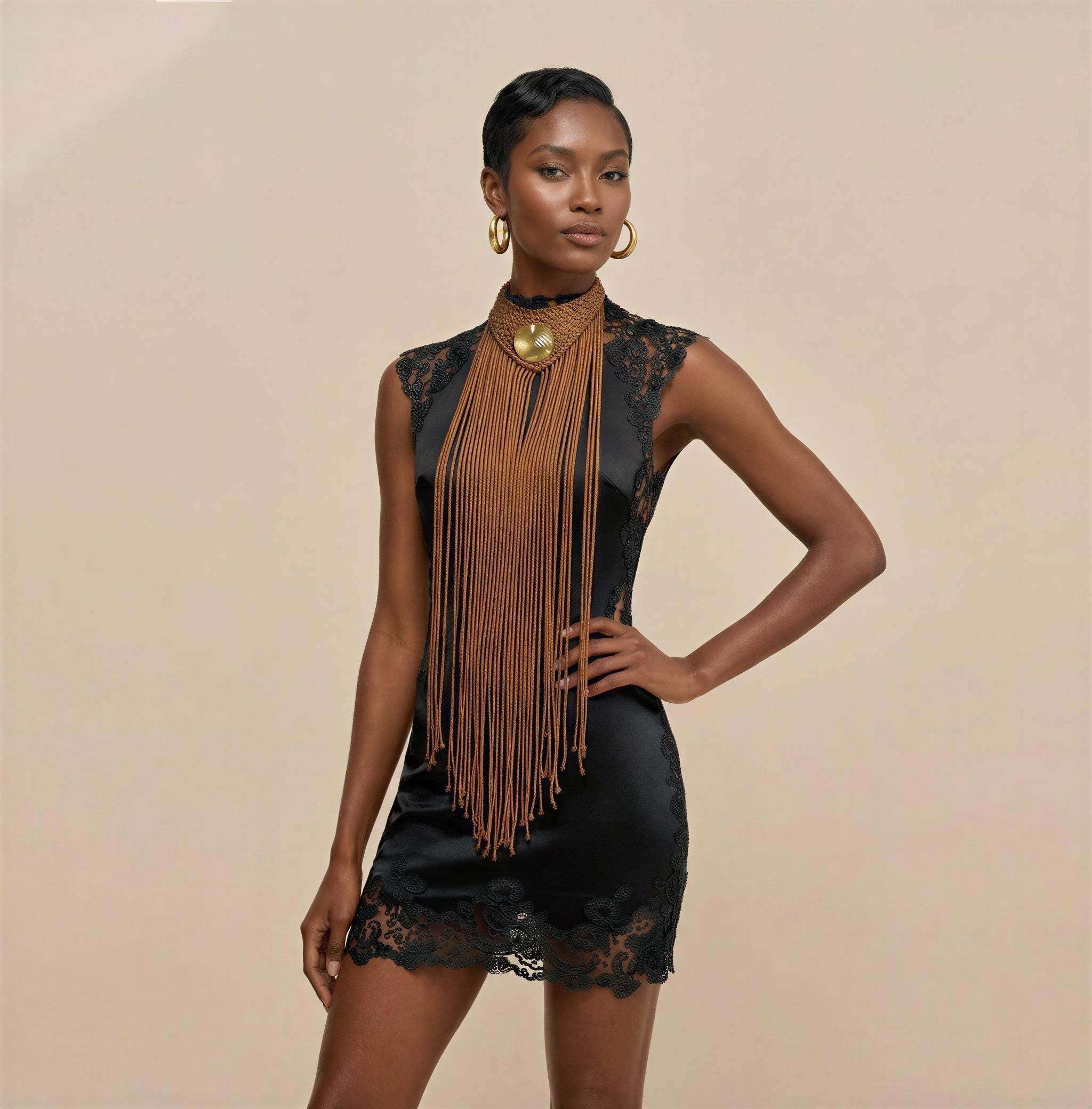 Golden Fringe Dress - Etsy