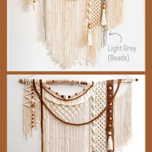 Large Macrame Wall Hanging: Boho Woven Cotton Tapestry with Tassels image 13