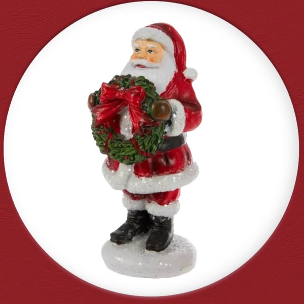Miniature Santa figurine resin ornaments antique Santa old world Santa thankyou for you.