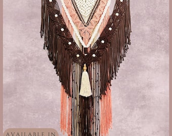 Boho Macrame Wall Hanging: Handwoven Tapestry, Bohemian Home Decor