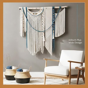 Large Macrame Wall Hanging: Handwoven Boho Tapestry.