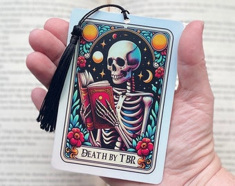 The reader Tarot card Bookmark, holographic bookmark, Gothic Bookmark, Booktok Bookmark, Bookish Gifts for Readers, Handmade Bookmark