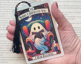 Ghosted you Tarot card Bookmark, holographic bookmark, Gothic Bookmark, Booktok Bookmark, Bookish Gifts for Readers, Handmade Bookmark