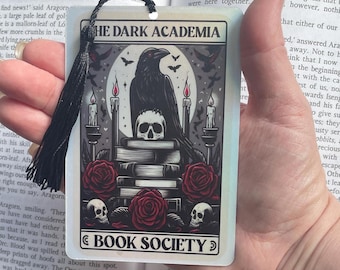 Dark academia Tarot card Bookmark, holographic bookmark, Gothic Bookmark, Booktok Bookmark, Bookish Gifts for Readers, Handmade Bookmark