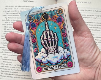 Tarot card Bookmark, birthday gift, holographic bookmark, Gothic Bookmark, Booktok Bookmark, Bookish Gifts for Readers, Handmade Bookmark