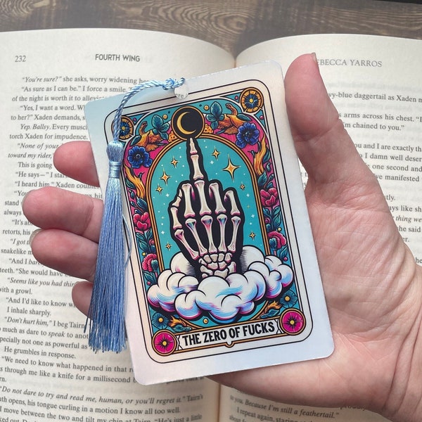 Tarot card Bookmark, birthday gift, holographic bookmark, Gothic Bookmark, Booktok Bookmark, Bookish Gifts for Readers, Handmade Bookmark