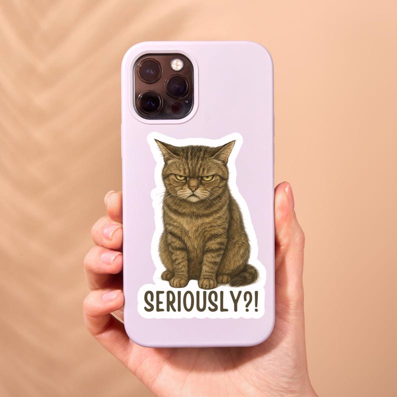Sassy cat Sticker, cat Sticker, gothic sticker, sarcastic sticker, funny cat sticker, Kindle Sticker, black cat sticker, sticker dark humour 画像 4