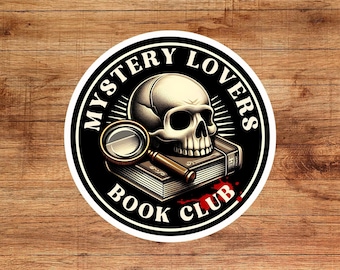 Mystery lover sticker, murder mystery sticker, crime reader sticker horror sticker, kindle sticker, bookish sticker, stickers for kindle,