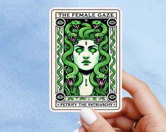 Medusa sticker, petrified The patriarchy, feminist sticker, goddess sticker