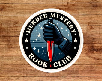 murder mystery sticker, crime reader sticker horror sticker, kindle sticker, bookish sticker, book stickers, stickers for kindle,