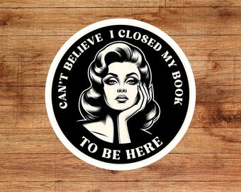 Sarcastic Bookish sticker, bookish sticker, book sticker, kindle sticker, pink sticker, book stickers, stickers for kindle, book lover gift