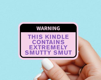 Sticker charbon, Smutty Books, cadeau pour les amoureux des livres, Smut Love, livres épicés, produits livresques, Sticker pour ordinateur portable Kindle, sticker livresques, charbon
