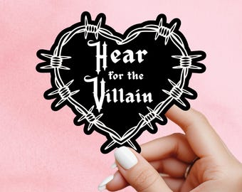 Here for the villain sticker, dark romance sticker, villains sticker, barbwire heart, Morally grey sticker, kindle sticker, smut sticker