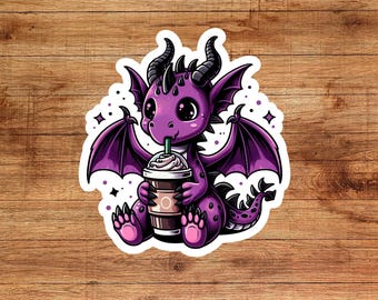 Dragon sticker, booktok sticker, book stickers for kindle, bookish sticker, book dragon, book stickers, sticker kindle, coffee sticker