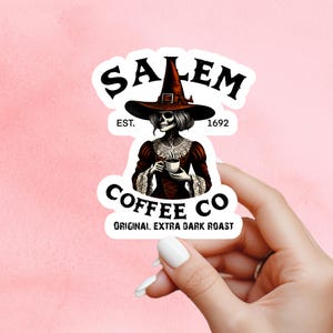 Salem sticker, Halloween sticker, spooky sticker, kindle sticker, book sticker, kindle sticker, bookish sticker, witch sticker, Salem witch