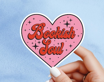 Bookish soul sticker, Bookish girlie sticker, bookish sticker, book sticker, kindle sticker, stickers for kindle, book lover gift