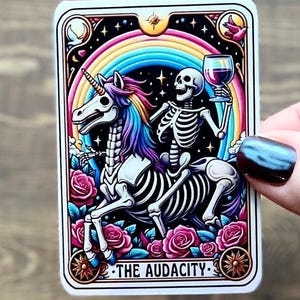 The audacity sticker, booktok sticker, Kindle sticker, tarot sticker, bookish sticker, book lover sticker,