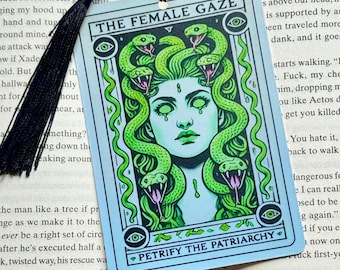 Medusa Tarot card Bookmark, bookmark for women, Gothic Bookmark, Bookish Gifts for Readers, Handmade Bookmark