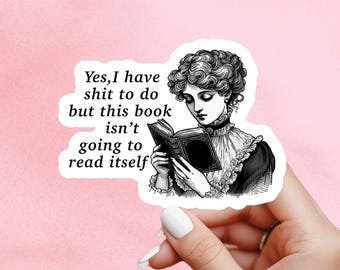 Sarcastic Bookish sticker, bookish sticker, book sticker, kindle sticker, pink sticker, book stickers, stickers for kindle, book lover gift