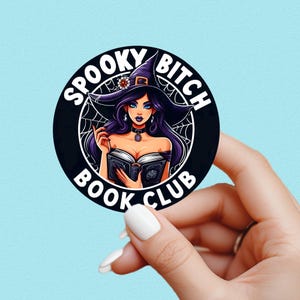 Spooky bich book club sticker, witch sticker, spooky sticker, book sticker, kindle sticker, bookish sticker, book stickers, Halloween sticke