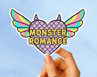Monster romance sticker, troupe sticker, kindle sticker, book sticker, kindle sticker, bookish sticker, book stickers, book dragon sticker