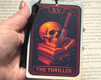 Thriller bookmark, crime bookmark, Tarot card Bookmark, true crime bookmark, Gothic Bookmark, Booktok Bookmark, Bookish Gifts for Readers,