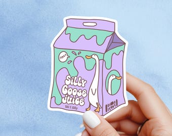 Silly goose Sticker, juice sticker, Mental Health Sticker, Anxiety Stickers, Funny Gift, mental health Decal