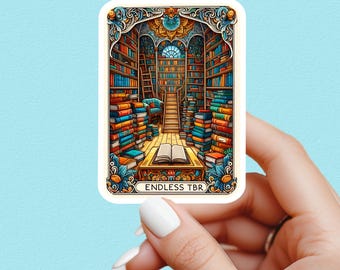 Endless TBR sticker, bookish sticker, book sticker, kindle sticker, TBR sticker, book stickers, stickers for kindle, book lover gift