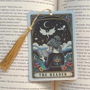 Marcador de tarjetas de lectura, disparadores de guerra, marcador holográfico, marcador gótico, marcador, regalos literarios para lectores, marcador hecho a mano,