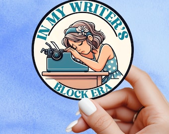 I’m my writers block era sticker, author sticker, write gift, kindle sticker, book sticker, writer sticker, bookish sticker