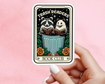 Trash reader sticker, smut, tarot card sticker, book sticker, kindle sticker, bookish sticker, book stickers, stickers for kindle, trashy