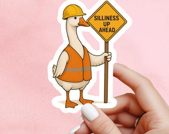 Silly goose Sticker, goose sticker, Mental Health Sticker, Anxiety Stickers, Funny Gift, mental health Decal