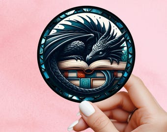 Dragon Sticker, one more chapter Sticker, gothic sticker, Fantasy Bookish Merch, Book Lover Gift, e-reader Kindle Stickers, Reading Lover,