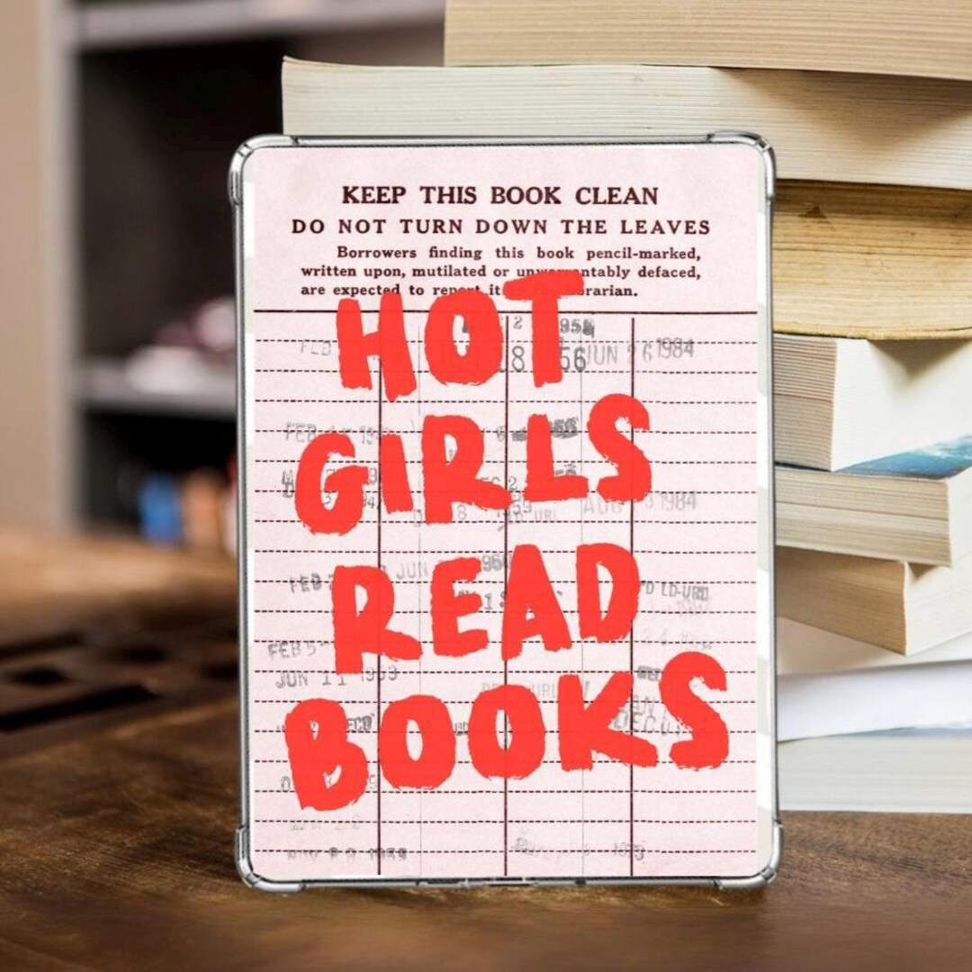 Library Card Kindle Insert, Hot Girls Read Books, Kindle Insert for ...