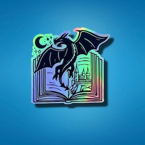 Dragon stickerbooktok sticker, holographic, Kindle Sticker, fourth wing, bookish sticker, book dragon, book stickers, book stickers kindle
