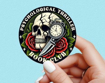 Physiological thriller sticker, thriller sticker,  true crime sticker, book sticker, kindle sticker, bookish sticker, book stickers, smut