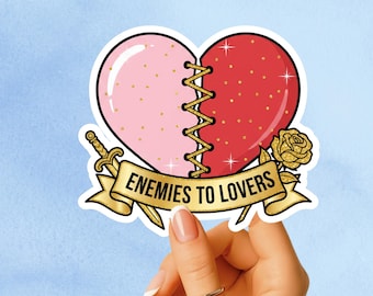 Enemies to lovers sticker, Romantasy sticker, Bookish sticker, Smut sticker, Book tropes, Bookish sticker, Reader sticker, kindle sticker
