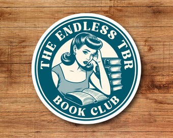 Endless TBR sticker, TBR, trendy vintage, sticker, book sticker, kindle sticker, bookish sticker, stickers for kindle,