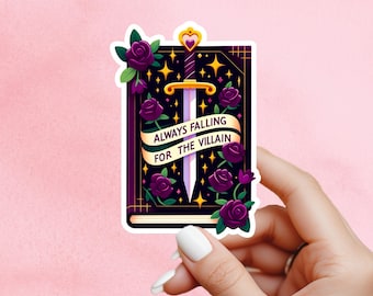 dark romance sticker, always falling for the villain, book club sticker, Morally grey book sticker, kindle sticker, smut sticker, smut