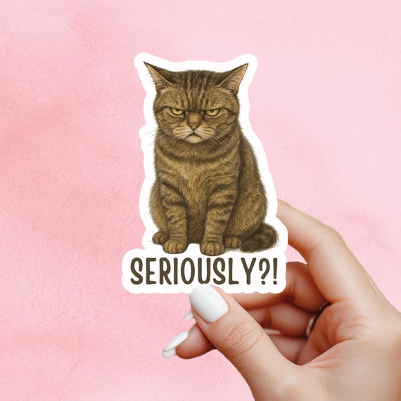 Sassy cat Sticker, cat Sticker, gothic sticker, sarcastic sticker, funny cat sticker, Kindle Sticker, black cat sticker, sticker dark humour
