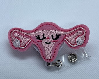 Uterus badge reel- uterus badge -uterus reel badge-obstetrician reel-obstetrician badge-labor and delivery nurse badge- obgyn gift