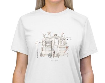Mini Van, C’est Partir, Camping Trip, Summer Picnic Shirts, Unisex Triblend Tee