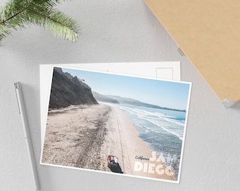 Fine Art San Diego California rescue car beach Postcards